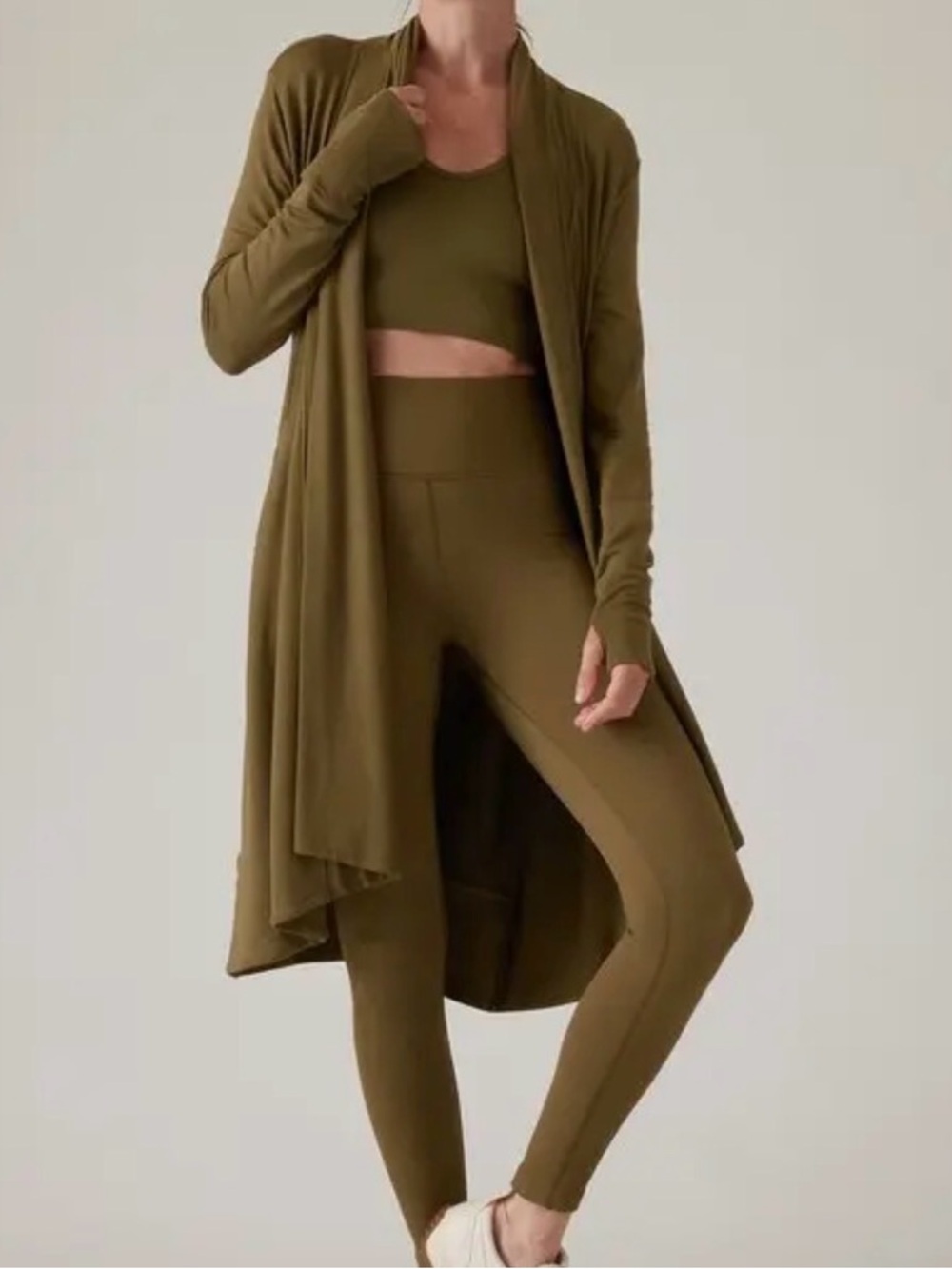 NWOT Athleta Pranayama long wrap - Acacia Green - Medium